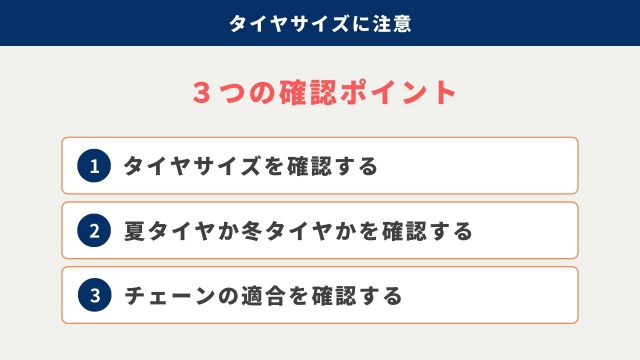 タイヤサイズに注意